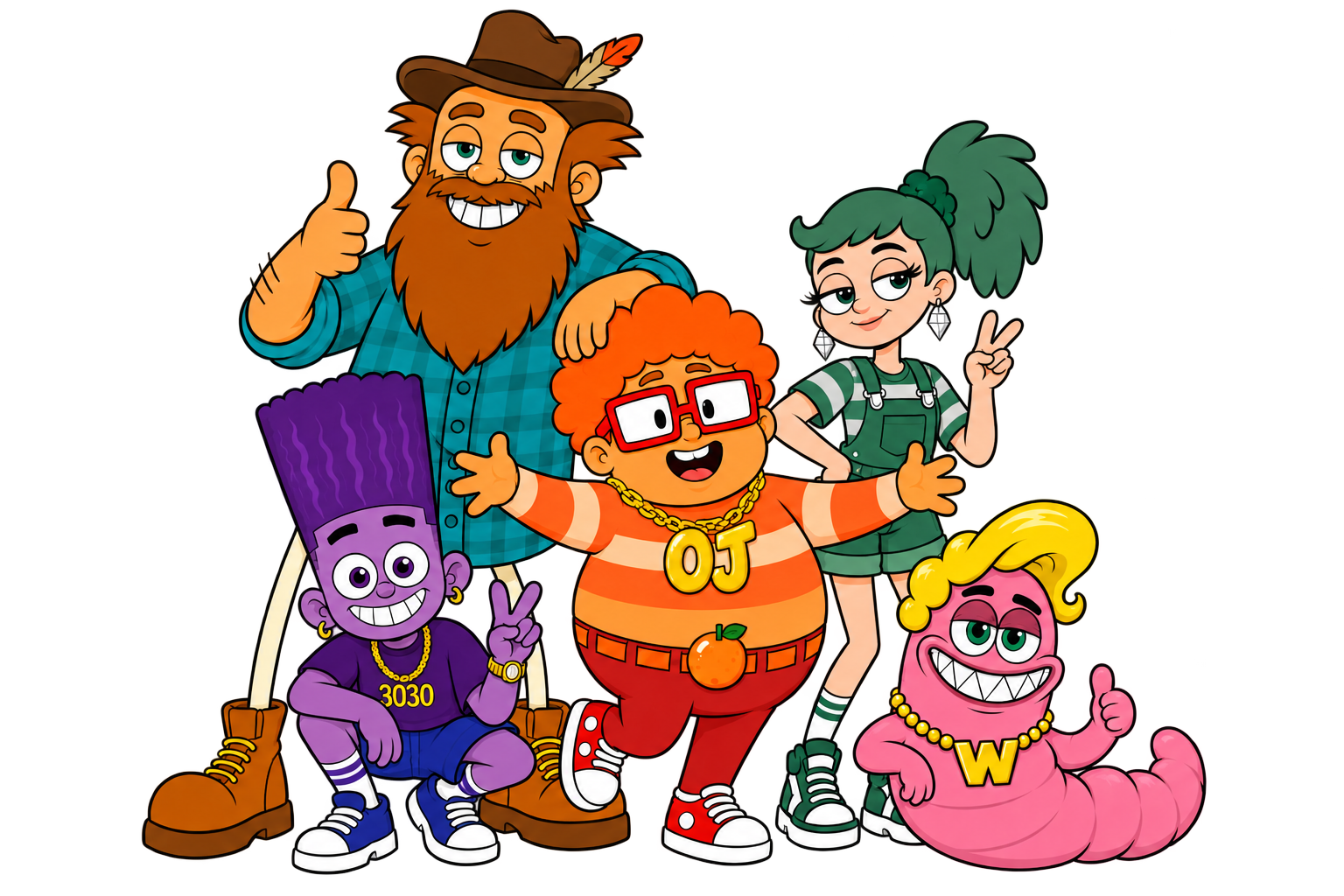The Yard crew: Gary, Gurt, OJ, Krystal and Werm